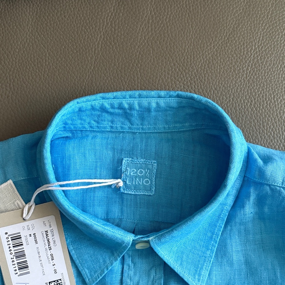 NEW Auth 120% LINO men’s SHIRT regular fit sz XL= L US/50 Eu - Picture 11 of 12